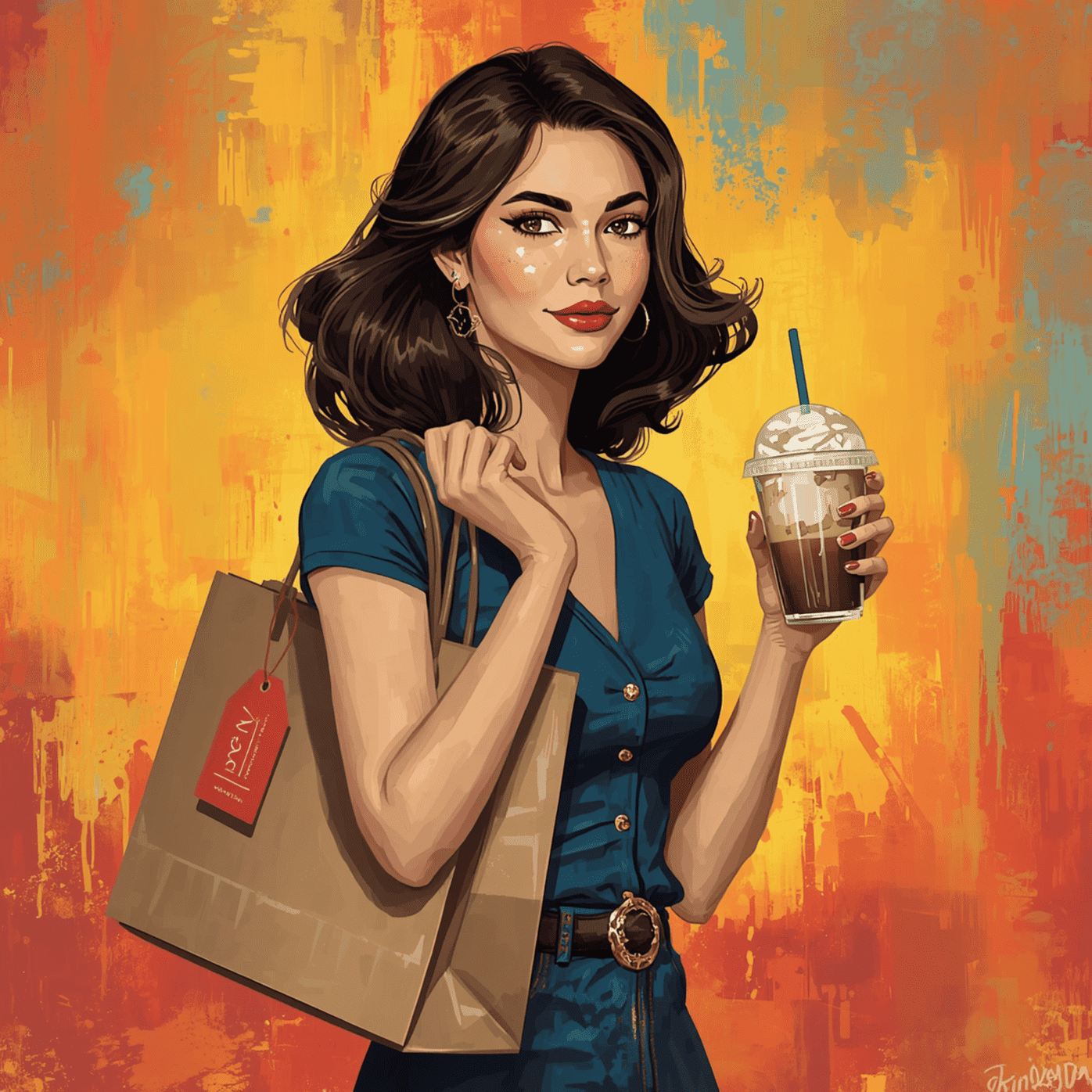 Illustration with Coffee - graphicpicker.com